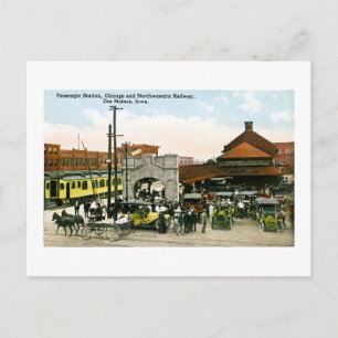 Chicago & Northwestern Railway, Des Moines, Iowa Postkarte