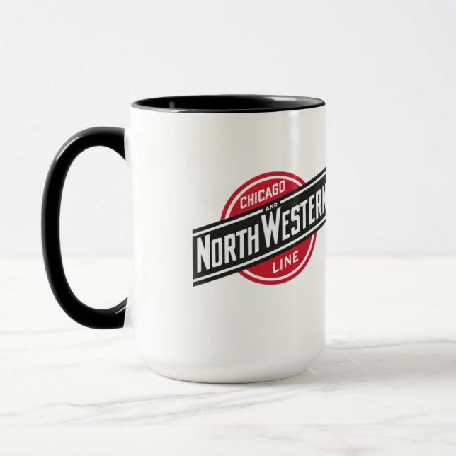 Chicago Northwestern Vintag Railway Logo Tasse (Links)