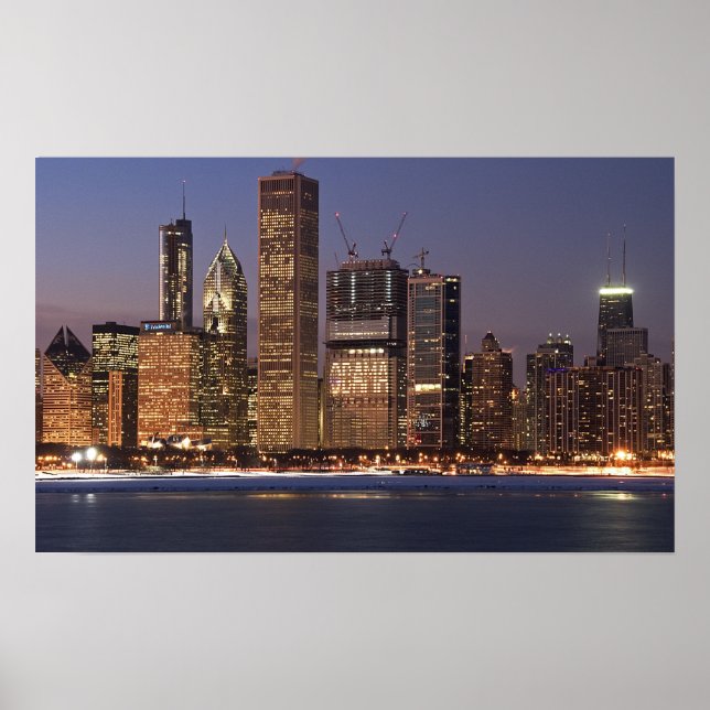 Chicago Obama Skyline Poster (Vorne)