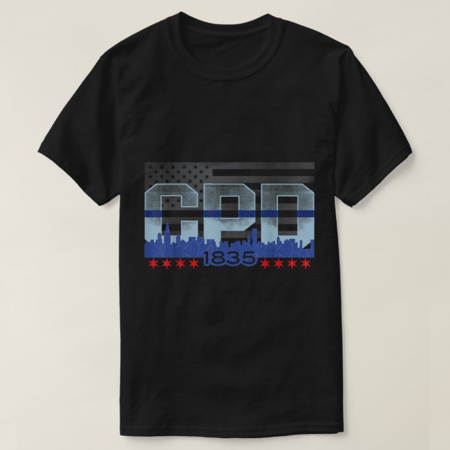 Chicago Police Officer Vintag CPD T-Shirt (Design vorne)