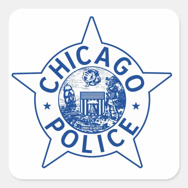 Chicago Police (VINTAG) Quadratischer Aufkleber (Vorderseite)