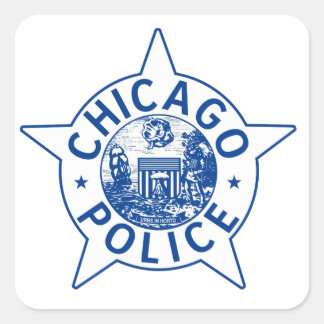 Chicago Police (VINTAG) Quadratischer Aufkleber