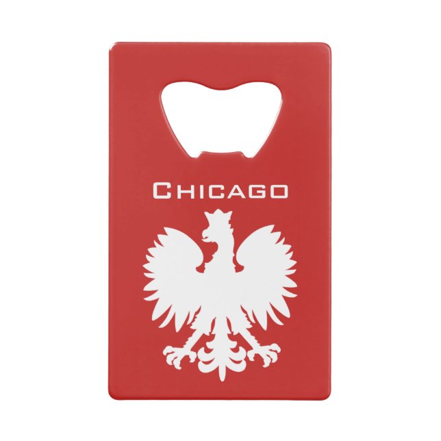 Chicago Polish Eagle Bottle Opener Kreditkartenflaschenöffner (Vorderseite)