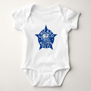 Chicago-Polizei VINTAGER STERN Baby Strampler