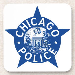 Chicago-Polizei VINTAGER STERN Getränkeuntersetzer