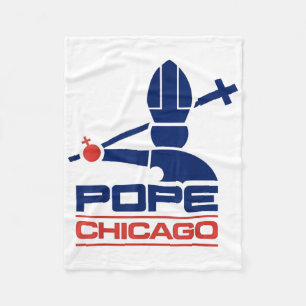 Chicago Pope Leo Fleecedecke