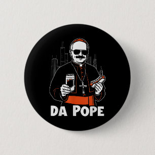Chicago Pope Leo Xiv Da Pope Funny Meme Button