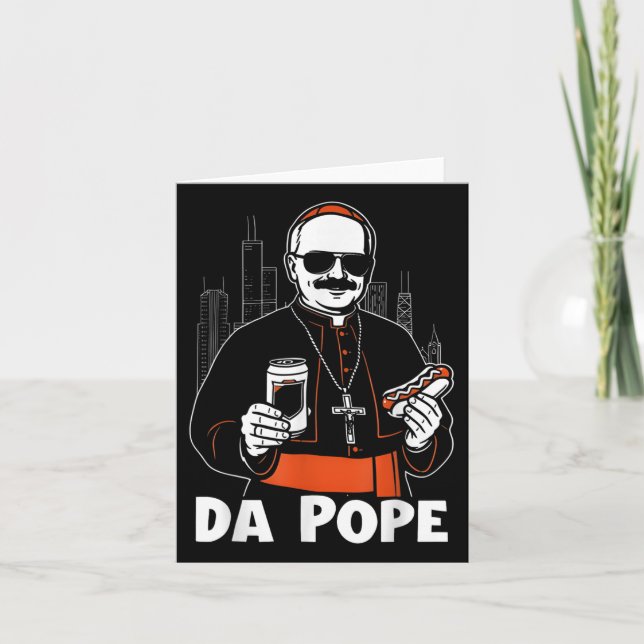 Chicago Pope Leo Xiv Da Pope Funny Meme Karte (Vorderseite)