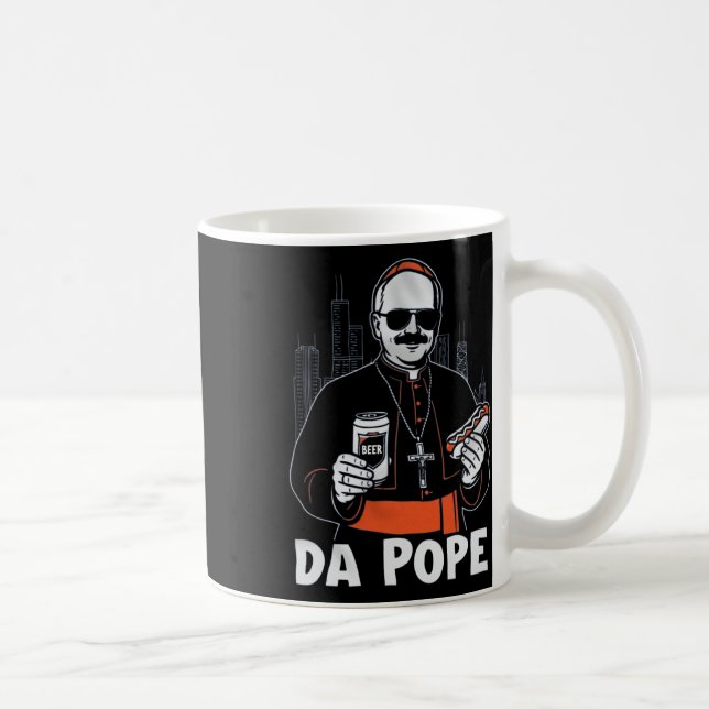 Chicago Pope Leo Xiv da Pope' Kaffeetasse (Rechts)