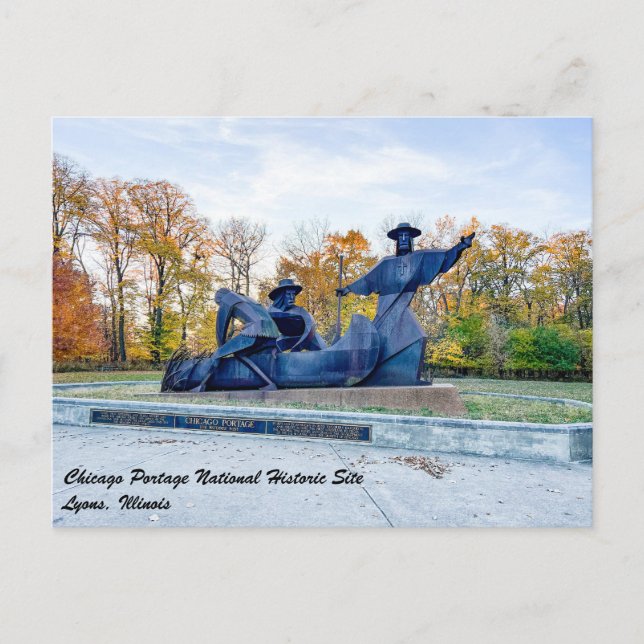Chicago Portage National Historic Site Postkarte (Vorderseite)