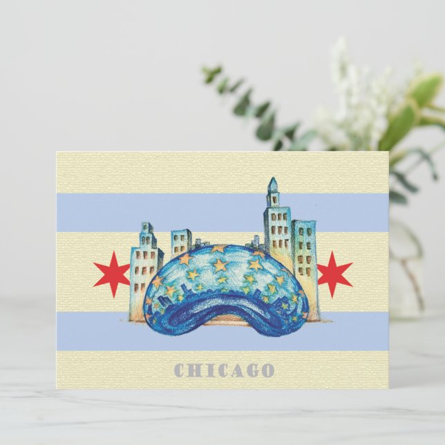 Chicago Postcard Karte (Stehend Vorderseite)
