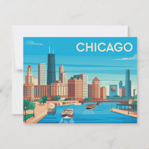 Chicago Postcard Postkarte