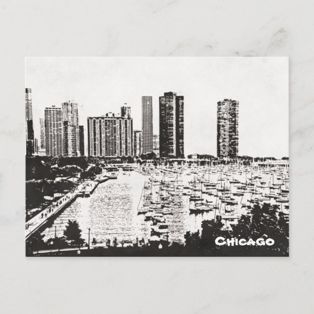 Chicago Postkarte (Vorderseite)