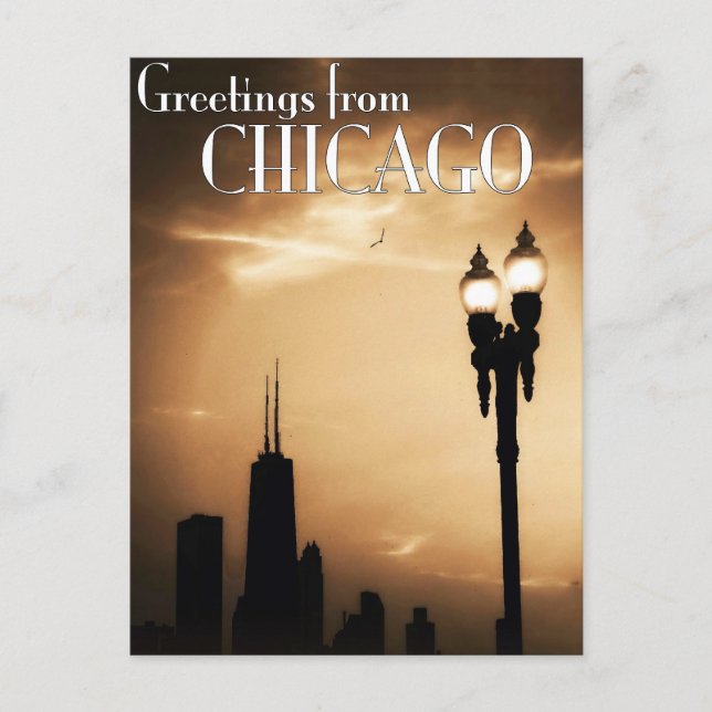 Chicago Postkarte (Vorderseite)