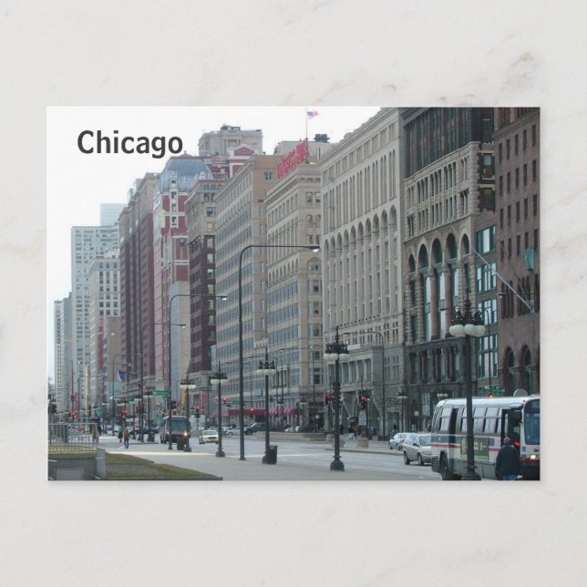 Chicago Postkarte (Vorderseite)