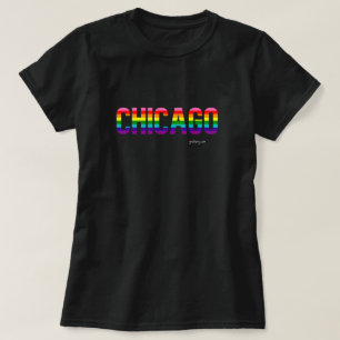 Chicago Pride T - Shirt Regenbogenflagge