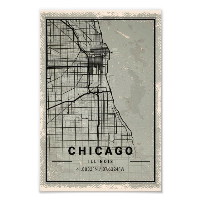 Chicago Print Poster Canvas | Illinois (Vorne)