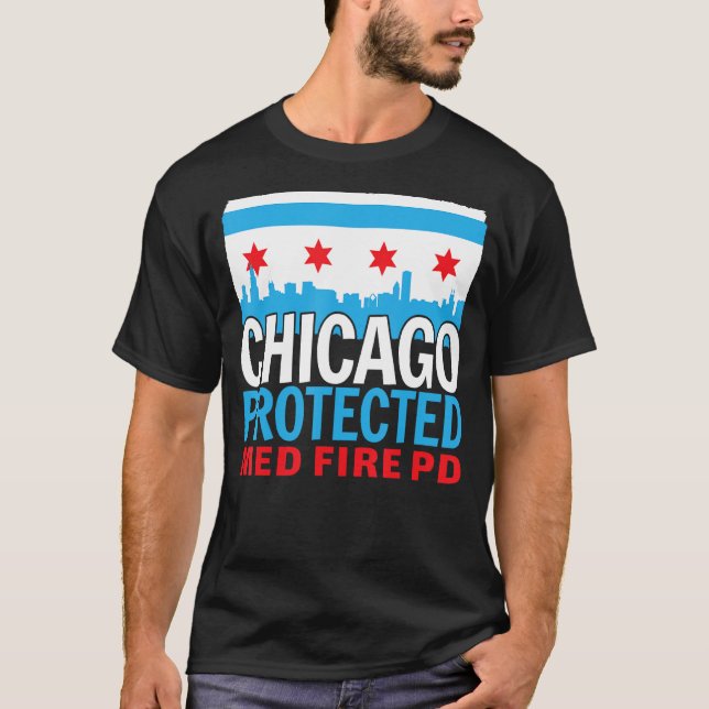 Chicago Protected Med Fire PD, Chicago Souvenir T-Shirt (Vorderseite)