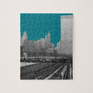 Chicago Rail Yards Michigan Avenue 1960er Foto Puzzle