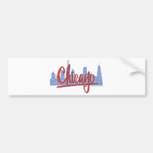 CHICAGO-RED AUTOAUFKLEBER