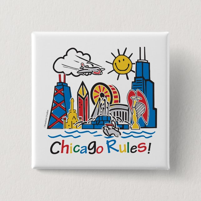Chicago Regeln Button (Vorderseite)