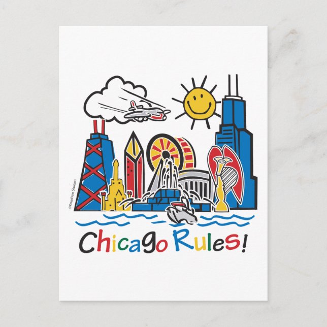 Chicago Regeln Postkarte (Vorderseite)