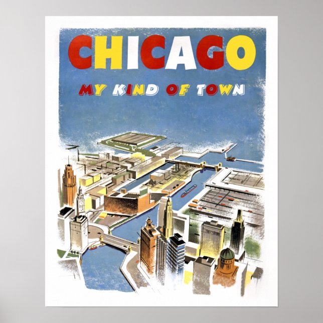 Chicago-Reiseposter Poster (Vorne)