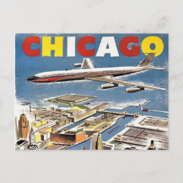 Chicago Reisetourismus Plakat Retro-Flugzeug Postkarte