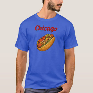 Chicago Retro Hot Dog T - Shirt