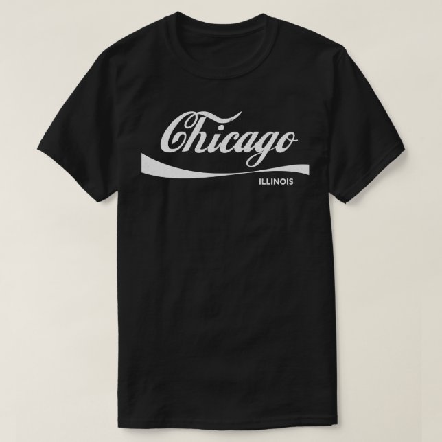 Chicago Retro verblasstes Design T-Shirt (Design vorne)