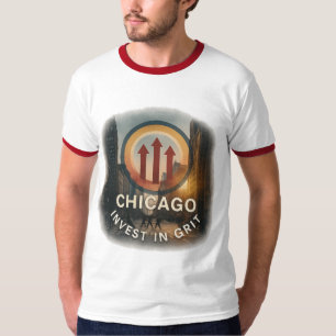Chicago Ringer T-Shirt Vintager Festigkeitsstil
