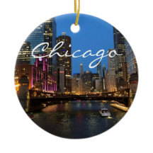 Chicago River bei Night Ornament