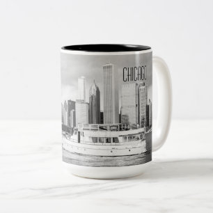 Chicago River - Chicago-Foto-Tasse Zweifarbige Tasse