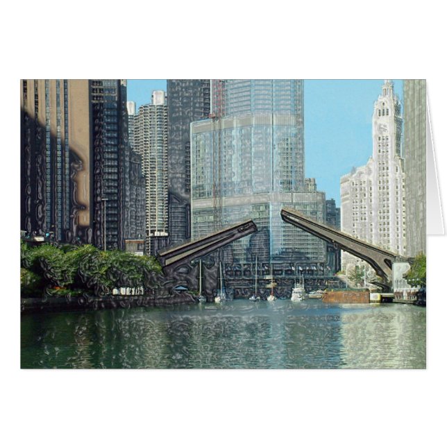 Chicago River Columbus Antriebs-Boots-Szene (Vorderseite (Horizontal))