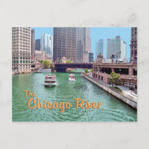Chicago River Postkarte