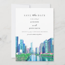 Chicago River Save The Date