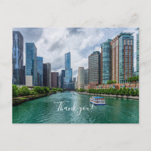 Chicago River und Trump Tower Danke, Postcard Postkarte