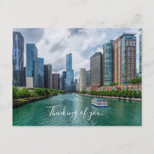 Chicago River und Trump Tower denken an Sie Postkarte