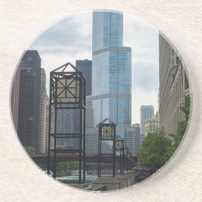 Chicago River Walk Getränkeuntersetzer (Vorne)