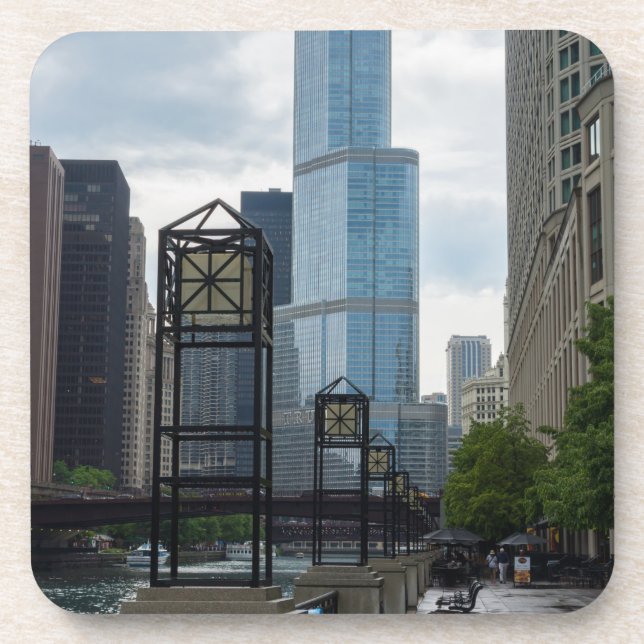 Chicago River Walk Getränkeuntersetzer (Vorderseite)
