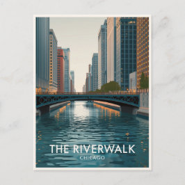 Chicago Riverwalk: Downtown Views Postkarte