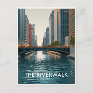 Chicago Riverwalk: Downtown Views Postkarte