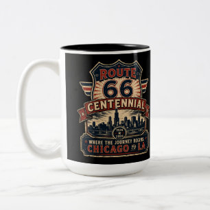 Chicago Route 66 Centennial Küchenutensilien Zweifarbige Tasse