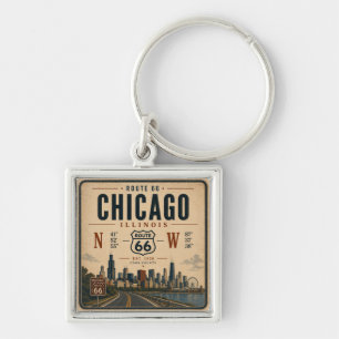 Chicago Route 66 Souvenir Schlüsselanhänger