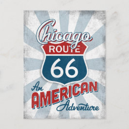 Chicago Route 66 Vintag America Illinois Postkarte
