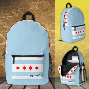 Chicago, Rucksack, Chicago Flag Bag, Illinois/USA Bedruckter Rucksack