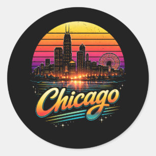 Chicago Runder Aufkleber