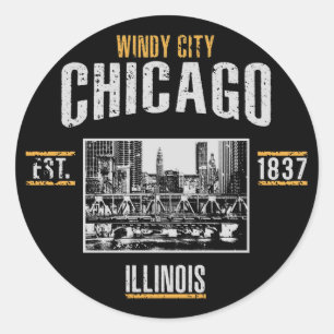 Chicago Runder Aufkleber