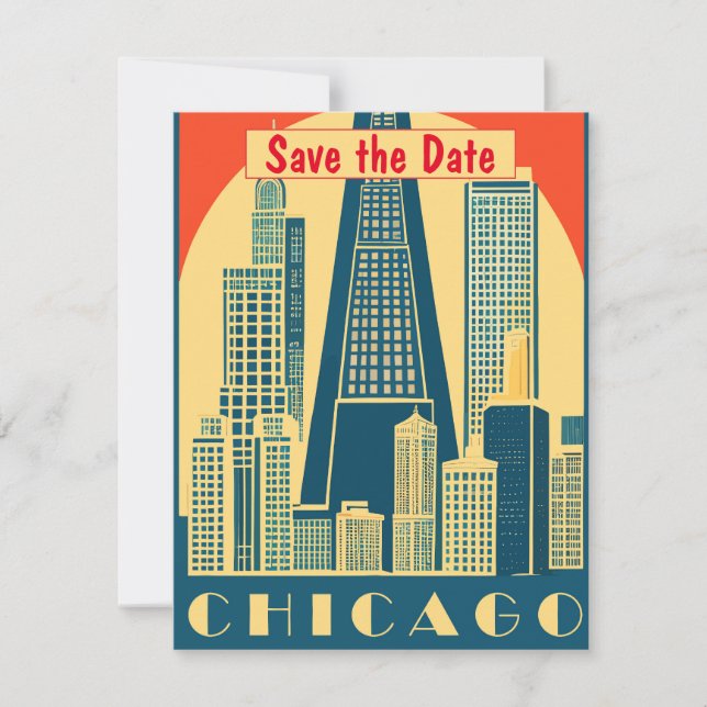 Chicago Save The Date (Vorderseite)