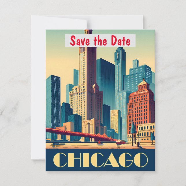 Chicago Save The Date (Vorderseite)